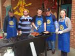 Rotarians at work with University College Students